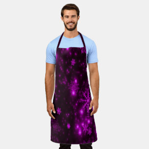 Delantal Profundo Purple Brillantes de Nieve Vacaciones Gra