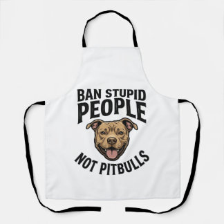 Delantal Prohibir a las personas estúpidas, no a los Pitbul