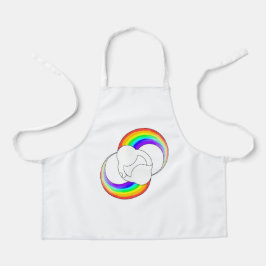 Delantal protector _ baile _ blanco