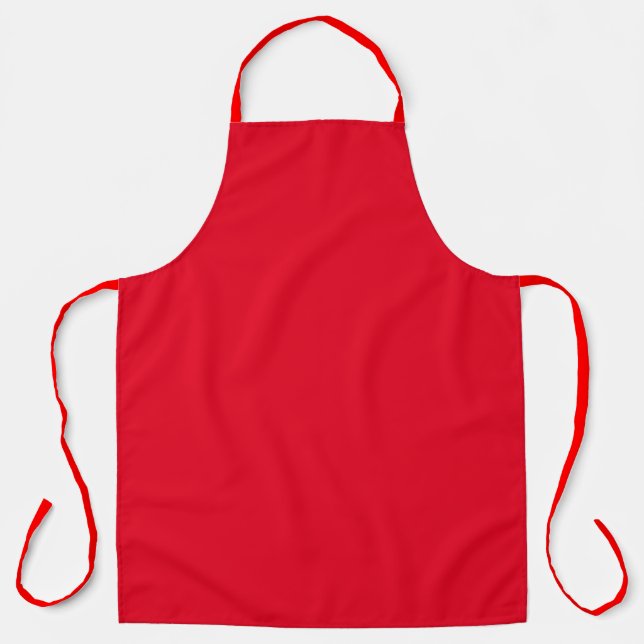 Delantal Protege tu ropa realmente rojo (Anverso)