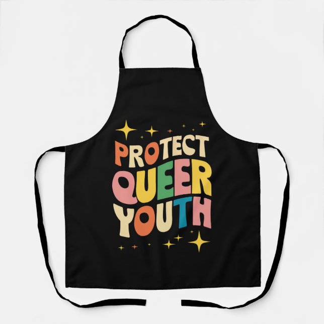 Delantal Proteger a la juventud queer Proteger a los niños  (Anverso)