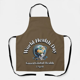 Delantal Proteger la salud global. Día Mundial de la Salud.