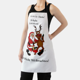 Delantal ¡Protesten las bolsas - Feliz Navidad! Texto alemá
