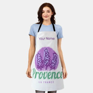 Delantal Provenza Retro Lavender Riviera Francesa Francia