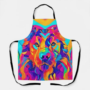 Delantal Psychedelic Wolf Majesty