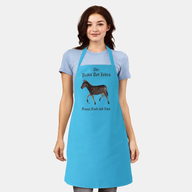 Delantal Pub inglés Polka Dot Zebra (Gastado)
