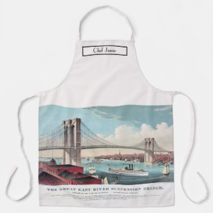 Delantal Puente colgante del Gran Río Este de Brooklyn Brg