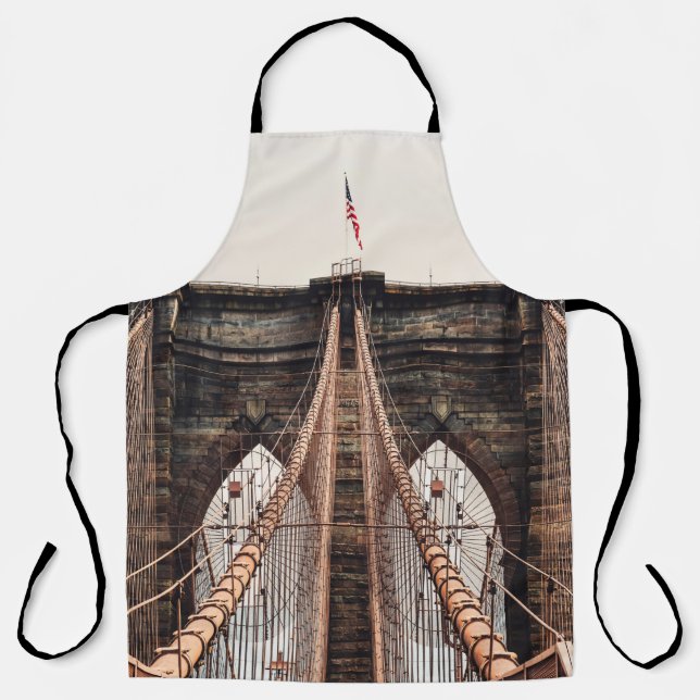 Delantal Puente de Brooklyn en New Yorkabstract, estados un (Anverso)