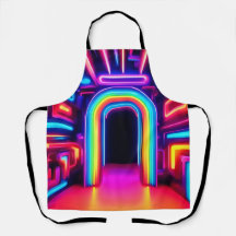 Puerta de arcoíris de neón