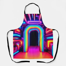 Delantal Puerta de arcoíris de neón
