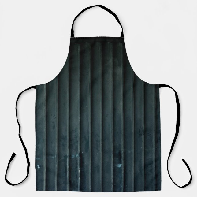 Delantal Puerta de madera negra y gris (Anverso)