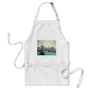 Delantal Puerto en Calais por Manet, Arte Impresionista Vin