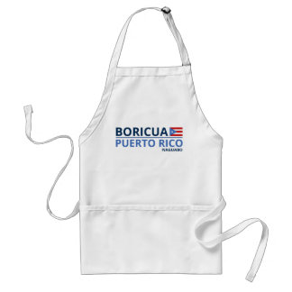 Delantal Puerto Rico Boricua Pueblos con bandera personaliz