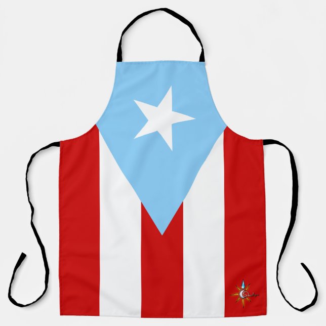 Delantal Puerto Rico Flag All Over Print Large Apron (Anverso)