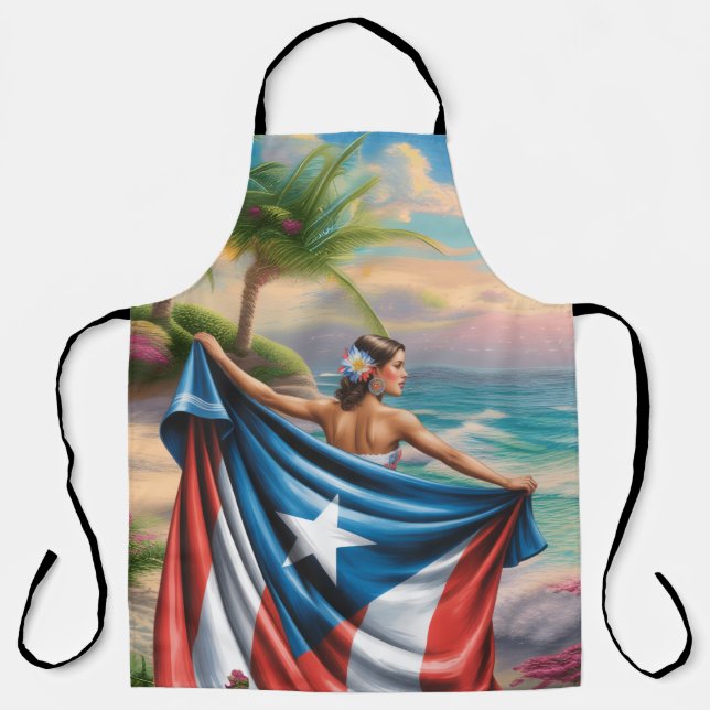 Delantal Puerto Rico Island Woman (Anverso)