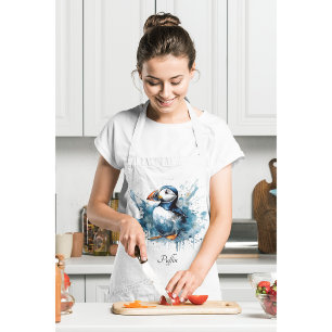 Delantal Puffin Splash, personalizado
