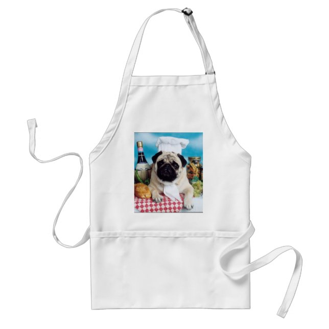 Delantal Pug Chef Apron (Frente)