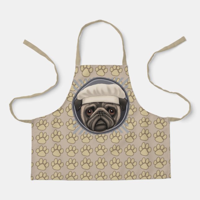 Delantal Pug Chef Apron (Anverso)