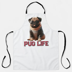 Delantal Pug Life adorable perro pug