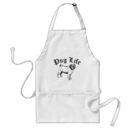 Delantal Pug Life Funny Dog Gangster