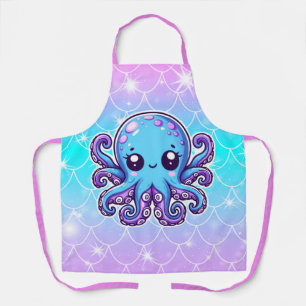 Delantal Pulpo azul lindo