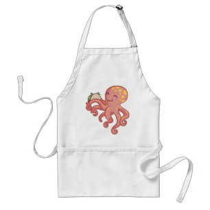 Delantal Pulpo divertido lindo del Taco de Tako