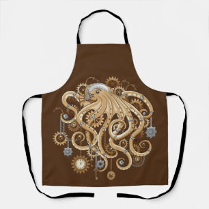 Delantal Pulpo Steampunk Retro Fantasía Mecánica