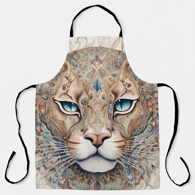 Delantal Puma Face Surreal Art (Anverso)