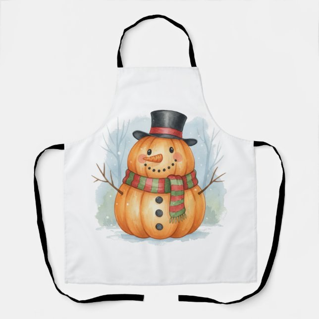 Delantal Pumpkin snowman (Anverso)