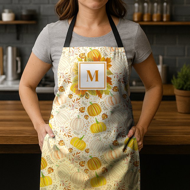 Delantal Pumpkins Autumn Fall Harvest Pattern (Subido por el creador)