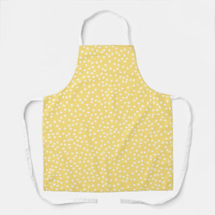 Delantal Punto de polka amarillo retro moderno