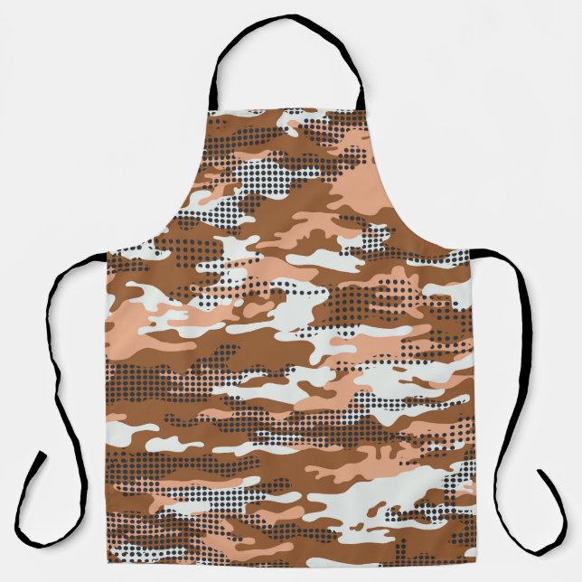 Delantal Punto de Polka del Camuflaje: Resumen Sin Maravill (Anverso)