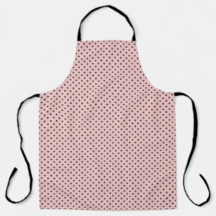 Delantal Punto de polka negra rosa