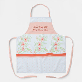 Delantal Punto De Polka Rosa Y Floral