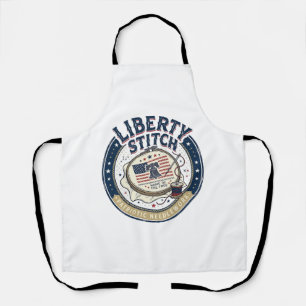 Delantal Punto Liberty Patriótico Bordado Patriótico Necesi