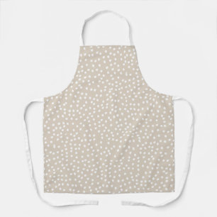 Delantal Punto moderno de polka beige de Boho