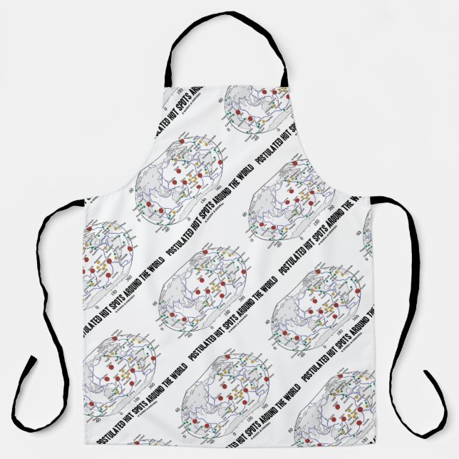 Delantal Puntos calientes postulados en torno a la geología (Anverso)