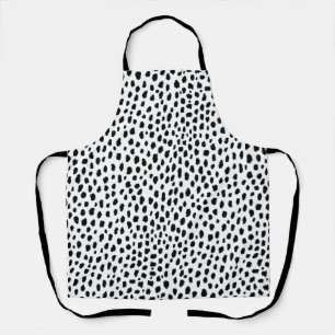 Delantal Puntos dálmatos (blanco/negro)