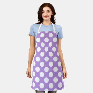 Delantal Puntos de Polka Púrpura, Patrón De Punto De Polka,