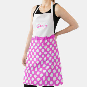 Delantal Puntos del Polka Blanco