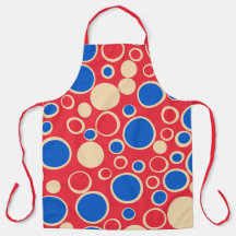 Puntos Rojos Y Azules Sobre Rojo