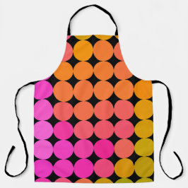 Delantal Puntos rosados y Naranjas