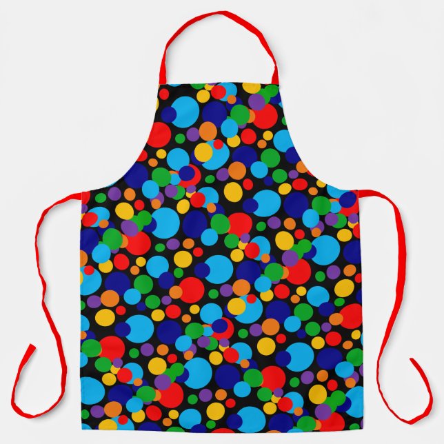 Delantal Puntos y puntos multicolores (Anverso)