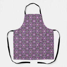Delantal Purple ancient Islamic mandala pattern