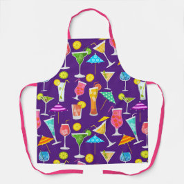 Delantal Purple Cocktail Happy Hour Bar