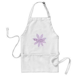 Delantal Purple Daisy Flower Wedding
