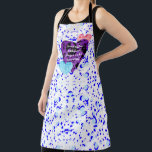 Delantal Purple heart vibrant red love<br><div class="desc">Design inspired by love,  friendship,  in pastel and festive colors,  vibrant,  letters,  kisses,  dedications. Perfect as a gift for a loved one,  for mom,  girlfriend,  sister,  dad,  boyfriend,  family.</div>