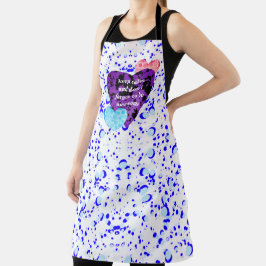 Delantal Purple heart vibrant red love