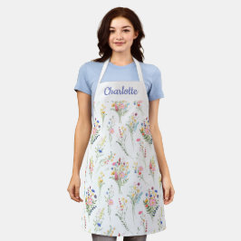 Delantal Purple Wildflower Floral