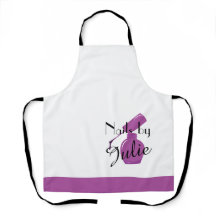 Púrpura Nail Polaco Personalizado Apron Blanco